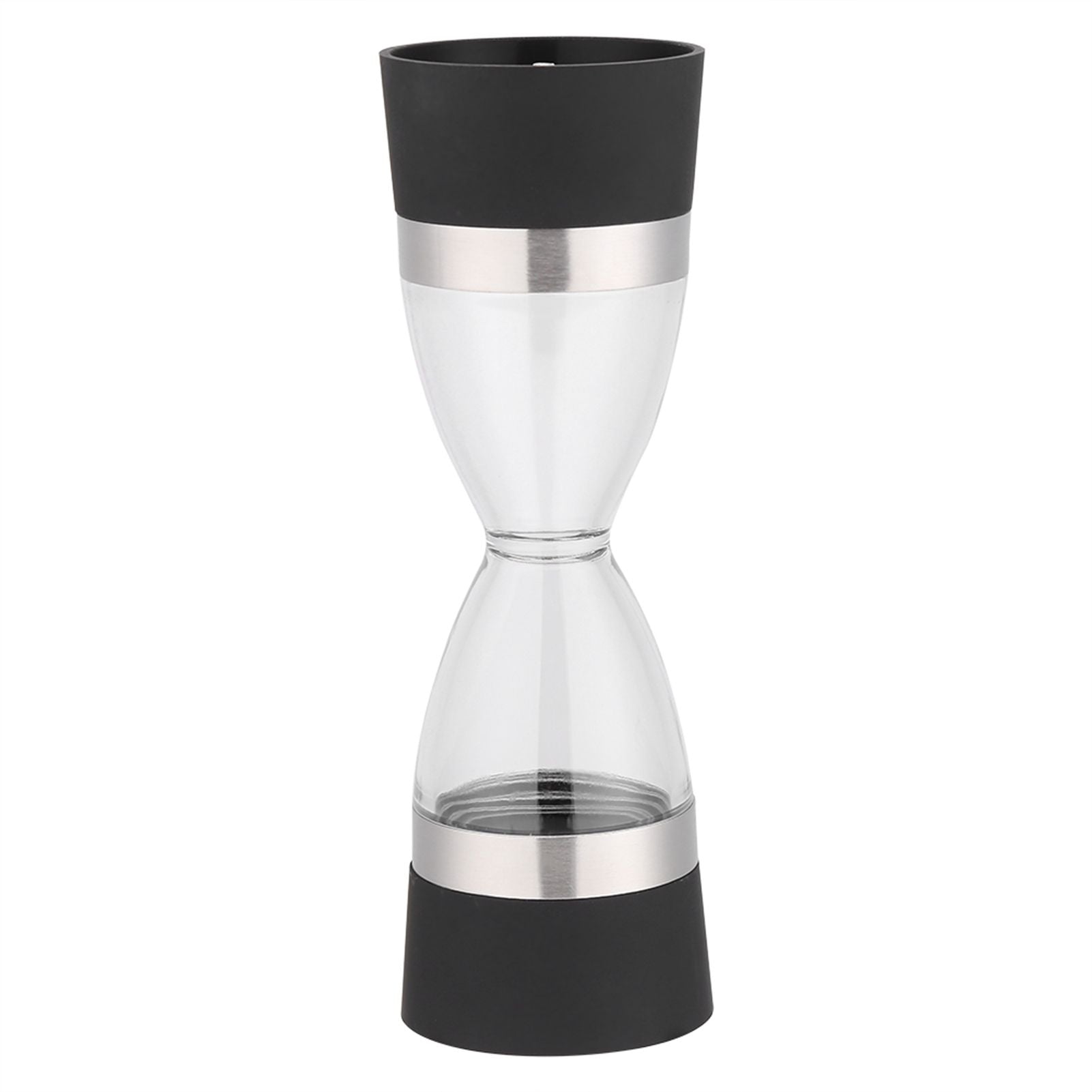 2 in 1 Double ended Manual Kitchen Salt & Pepper Mill Grinder Adjustable Ceramic Rotor Black