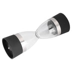 2 in 1 Double ended Manual Kitchen Salt & Pepper Mill Grinder Adjustable Ceramic Rotor Black