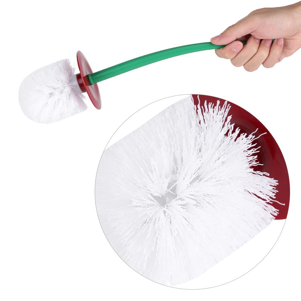 Cherry - Shape Cleaning Toliet Brush Holder Standing Set Lavatory Bathroom Tool