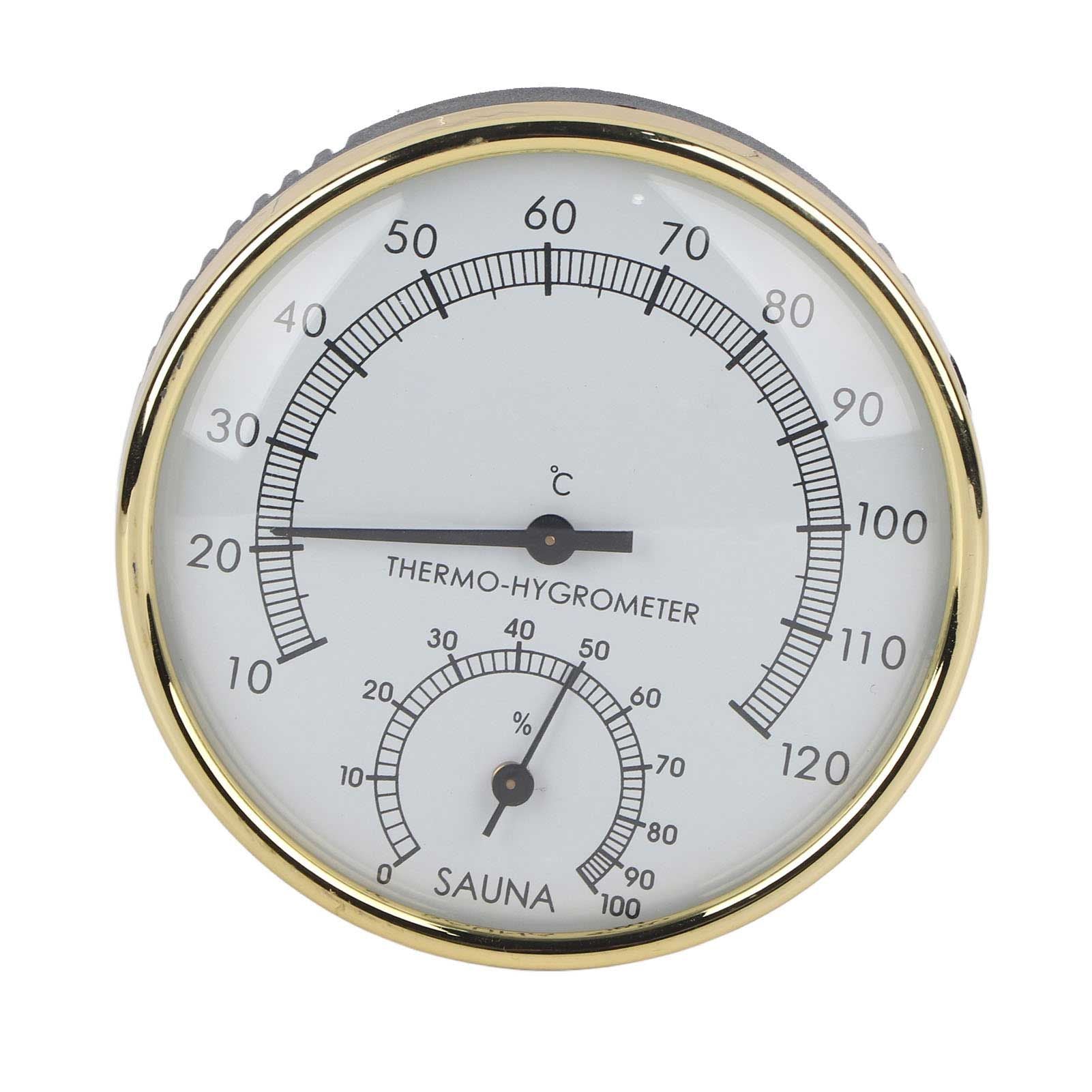Metal Dial Indoor Thermometer Hygrometer Hygro thermometer Sauna Room Accessory