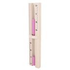 15 Minutes Sauna Room Sand Clock Glass Timer WallMounted Wooden Hourglass with Pink Sands