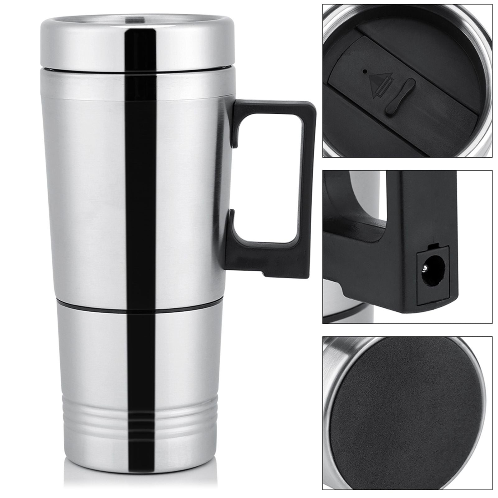 12V/24V 300ml Car Electric Coffee Tea Water Mug Vehicle Heating Drinking Cup Bottle 24V
