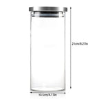 1000ml Glass Storage Jar Coffee Beans Kitchen Food Container Stainless Steel Lid
