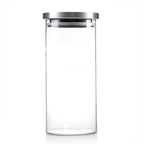 1000ml Glass Storage Jar Coffee Beans Kitchen Food Container Stainless Steel Lid
