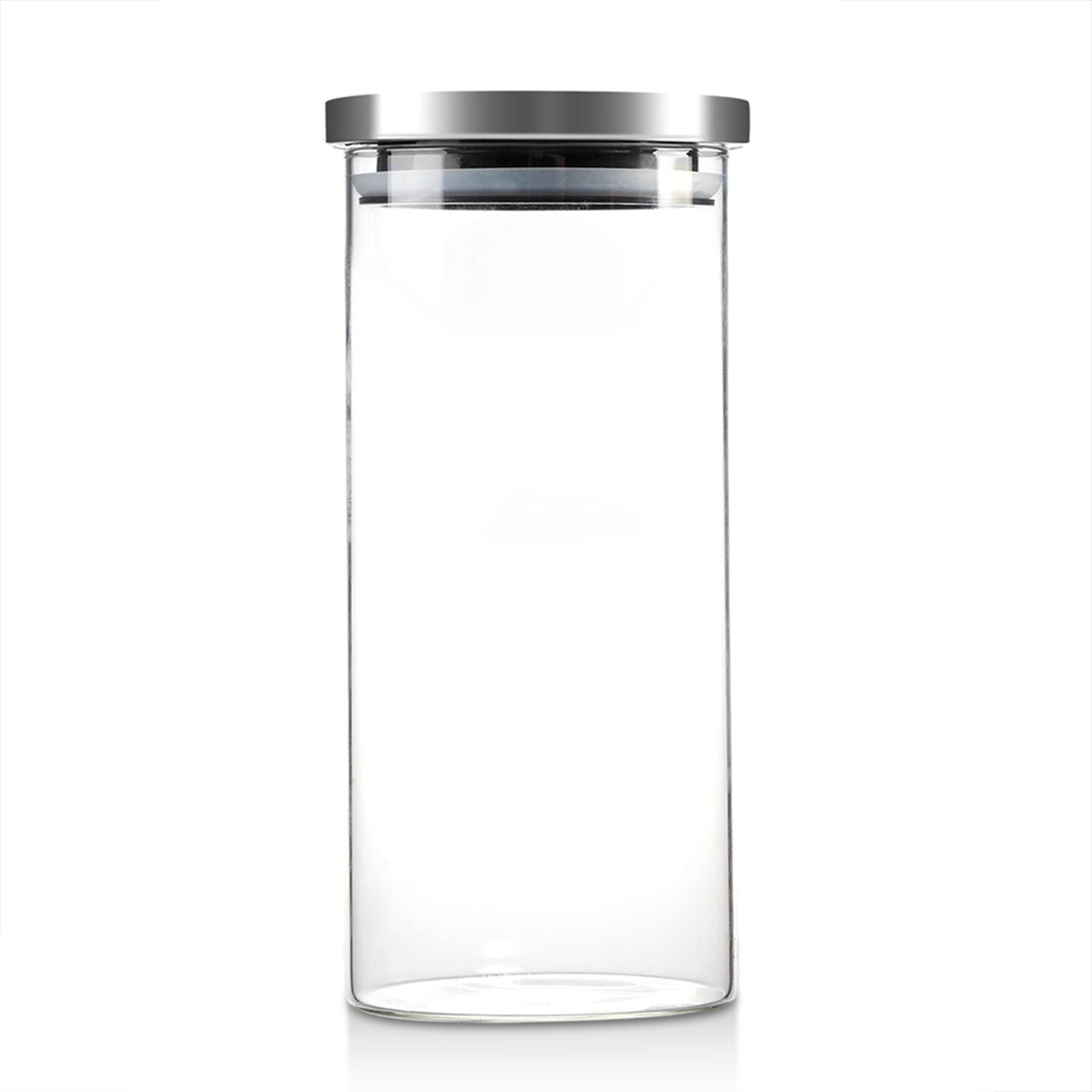 1000ml Glass Storage Jar Coffee Beans Kitchen Food Container Stainless Steel Lid