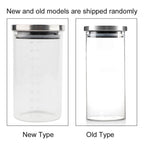 1000ml Glass Storage Jar Coffee Beans Kitchen Food Container Stainless Steel Lid