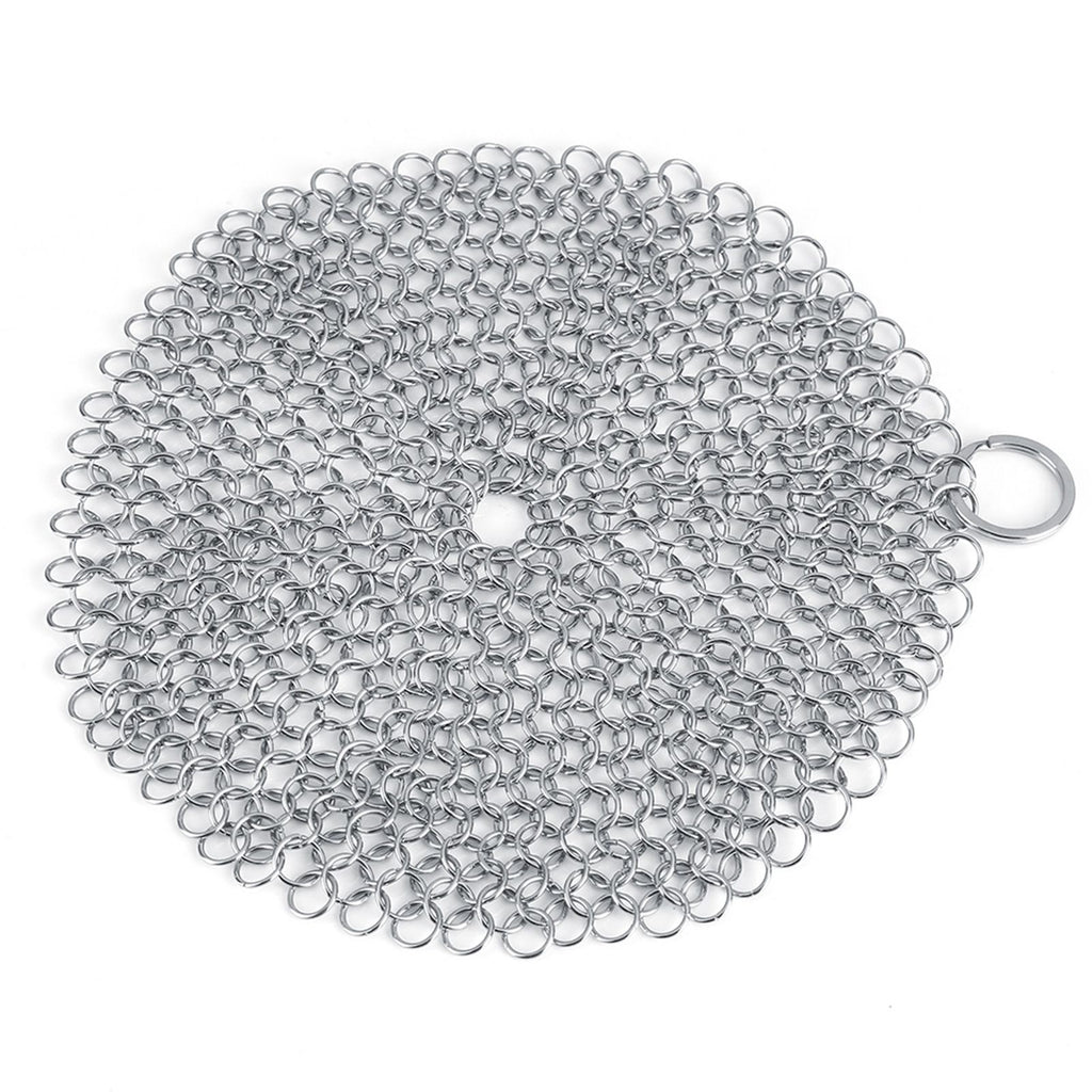 Stainless Steel Chainmail Scrubber Rust Proof Scraper Cleaner for Cast Iron Pan Pot Cookware