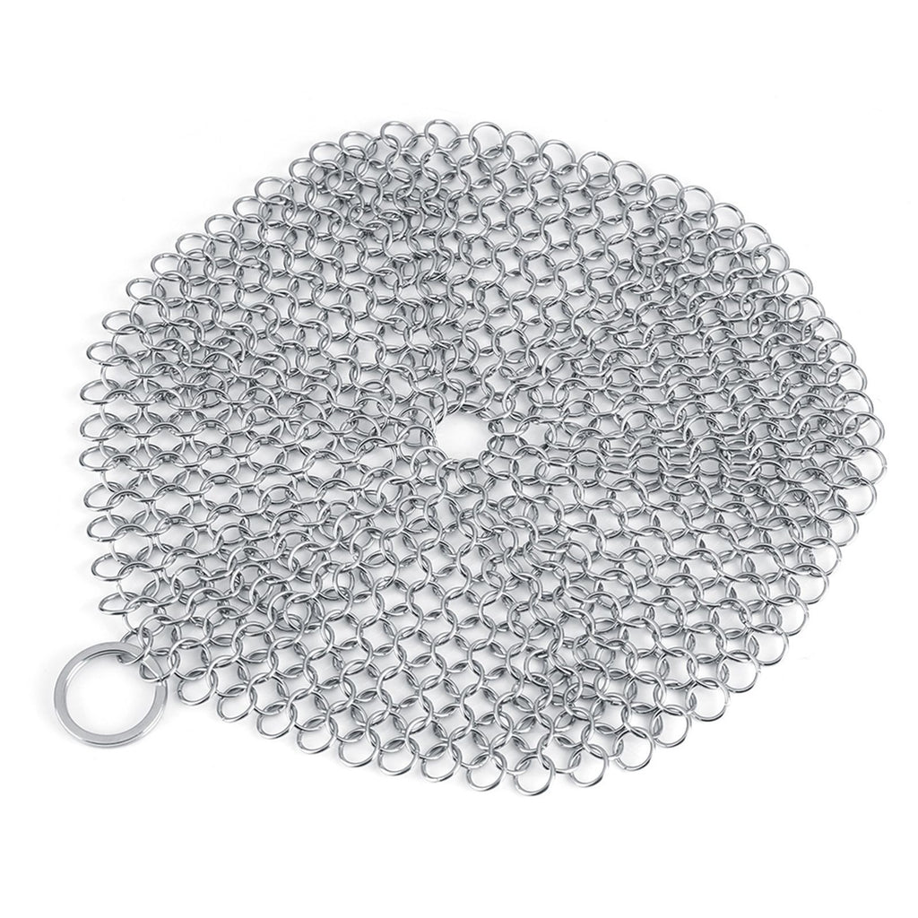 Stainless Steel Chainmail Scrubber Rust Proof Scraper Cleaner for Cast Iron Pan Pot Cookware