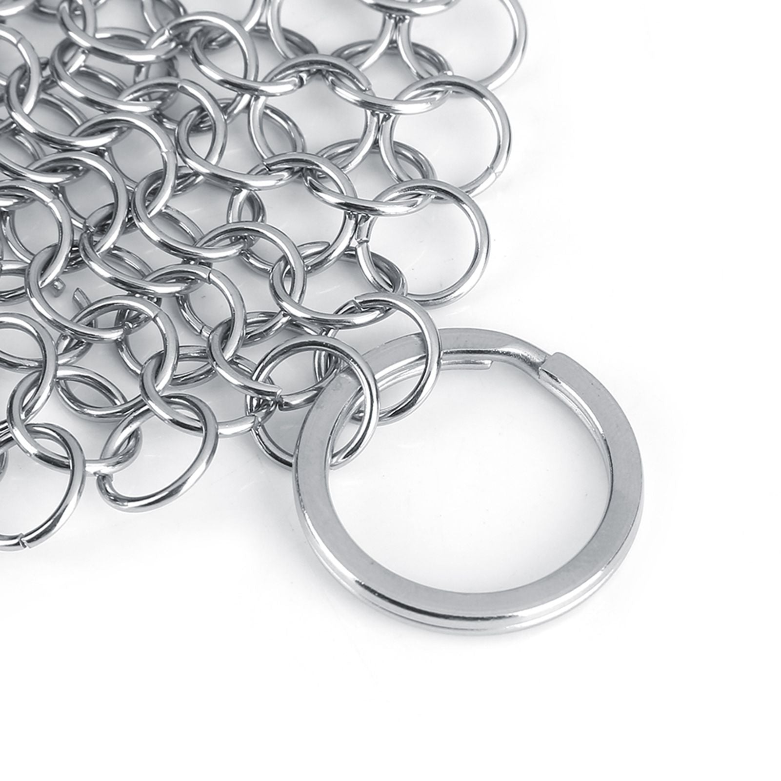 Stainless Steel Chainmail Scrubber Rust Proof Scraper Cleaner for Cast Iron Pan Pot Cookware