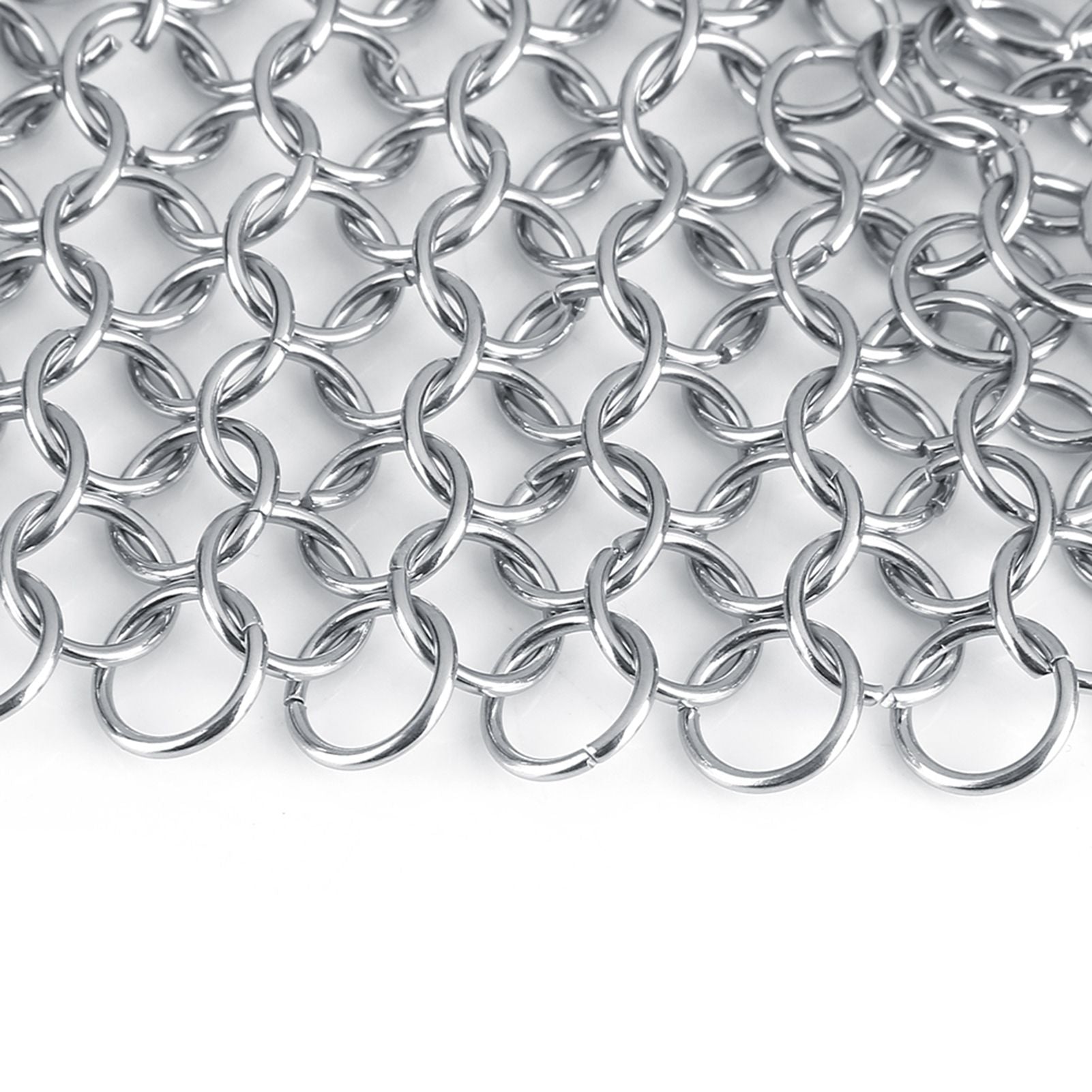 Stainless Steel Chainmail Scrubber Rust Proof Scraper Cleaner for Cast Iron Pan Pot Cookware