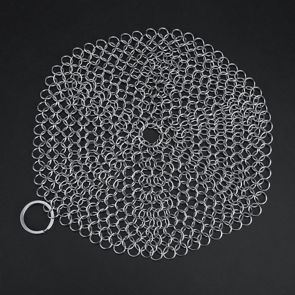 Stainless Steel Chainmail Scrubber Rust Proof Scraper Cleaner for Cast Iron Pan Pot Cookware