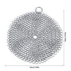 Stainless Steel Chainmail Scrubber Rust Proof Scraper Cleaner for Cast Iron Pan Pot Cookware