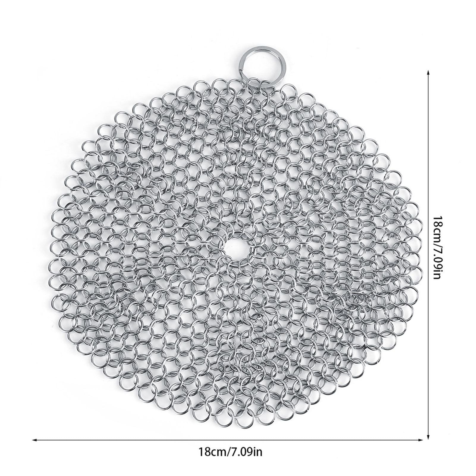 Stainless Steel Chainmail Scrubber Rust Proof Scraper Cleaner for Cast Iron Pan Pot Cookware