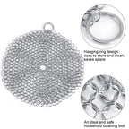 Stainless Steel Chainmail Scrubber Rust Proof Scraper Cleaner for Cast Iron Pan Pot Cookware