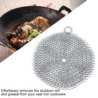Stainless Steel Chainmail Scrubber Rust Proof Scraper Cleaner for Cast Iron Pan Pot Cookware