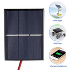 2pcs 0.65W 1.5V Mini Portable Solar Panel DIY Power Module Battery Charger