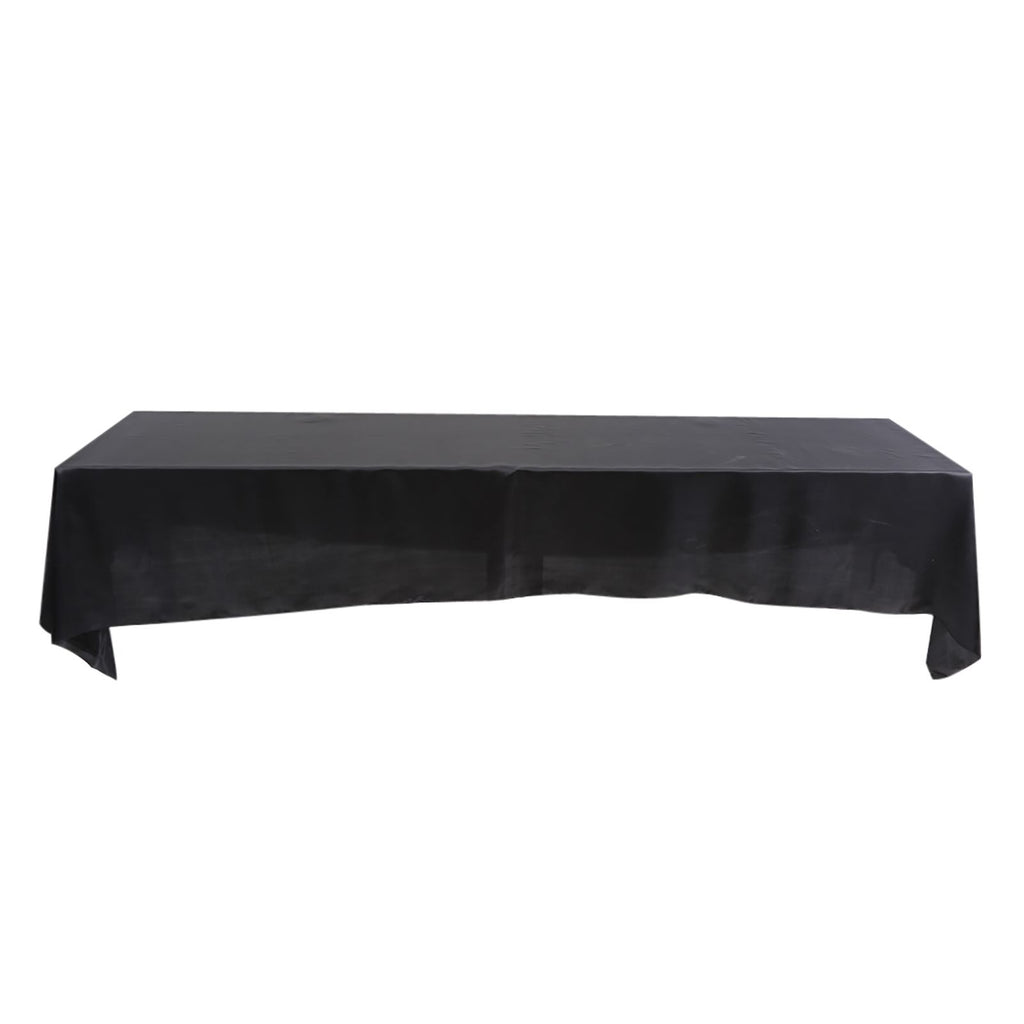 145x320cm Rectangle Tablecloth Table Cover Stain resistant Banquet Wedding Party Decor Black
