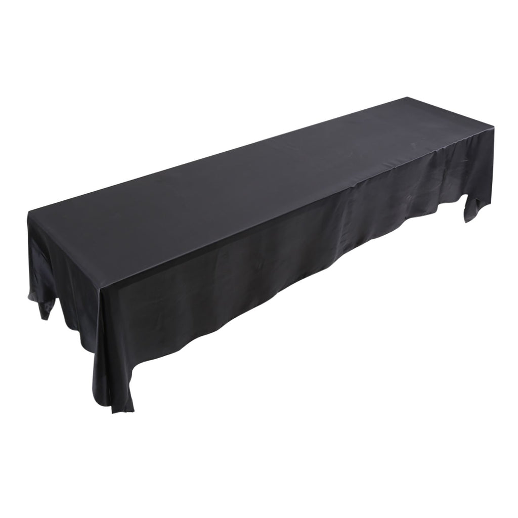 145x320cm Rectangle Tablecloth Table Cover Stain resistant Banquet Wedding Party Decor Black