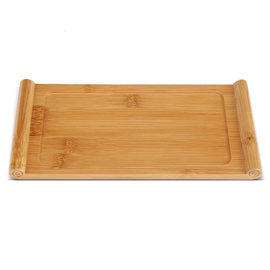 Bamboo Tea Tray Cup Plate Food Dessert Serving Tray Kung Fu Tea Accessory