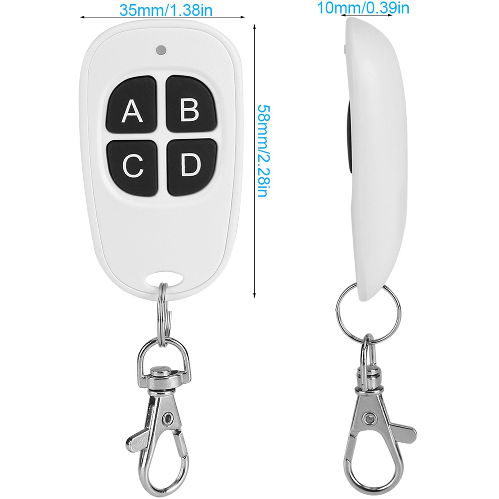 433MHz EV1527 1~4 Channel RF Wireless Remote Control Transmitter for Easy Control 4 Buttons