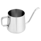 Stainless Steel Drip Coffee Pot Long Gooseneck Spout Kettle Cup Tea Tool (Silver 350mL)