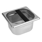 Stainless Steel Espresso Knock Box Container with Rubber Bar for Coffee Machine S