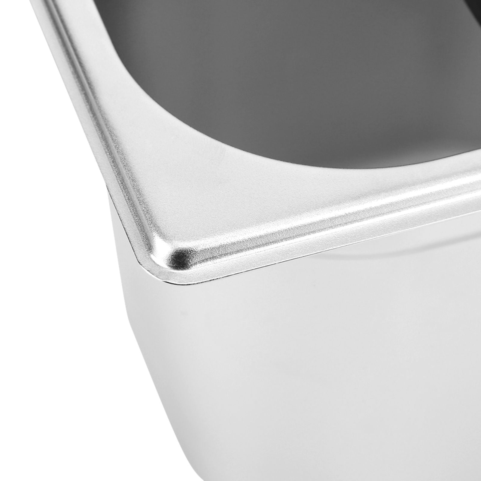 Stainless Steel Espresso Knock Box Container with Rubber Bar for Coffee Machine L