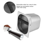 Stainless Steel Espresso Knock Box Container with Rubber Bar for Coffee Machine L