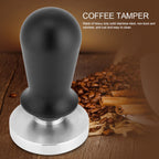 58mm/51mm Stainless Steel Coffee Tamper Flat Base Espresso Beans Press Tool 58mm