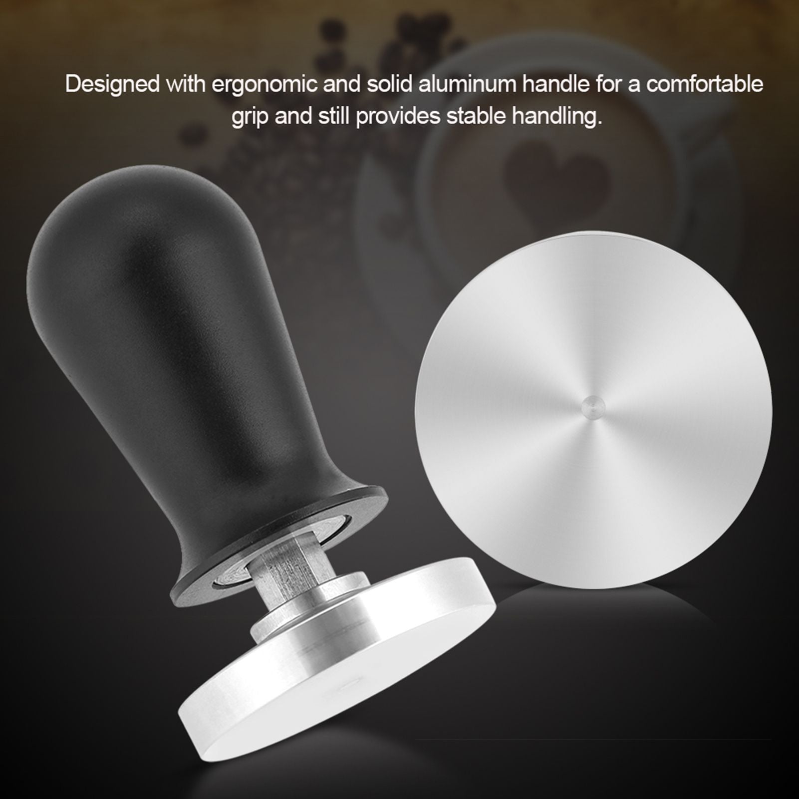 58mm/51mm Stainless Steel Coffee Tamper Flat Base Espresso Beans Press Tool 58mm