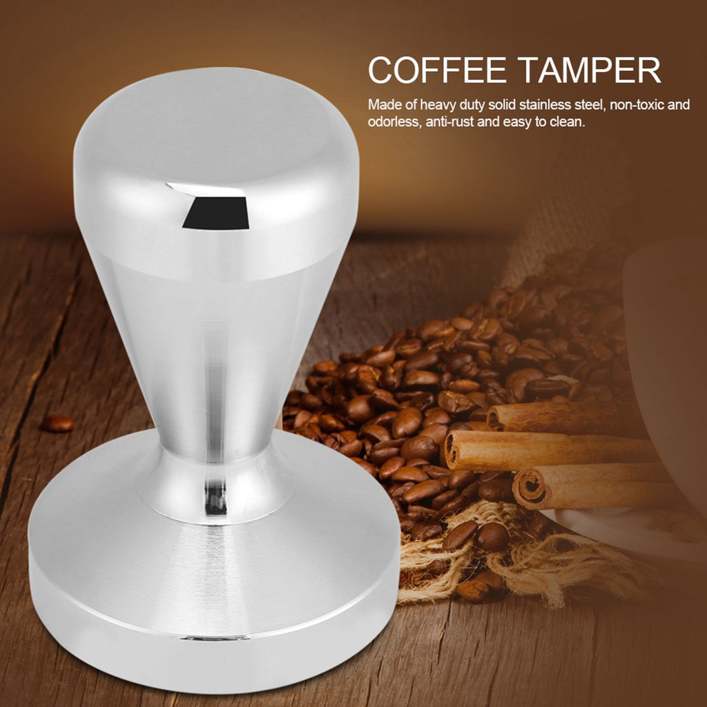 57.5mm/49mm Stainless Steel Coffee Tamper Flat Base Espresso Beans Press Tool 57.5mm