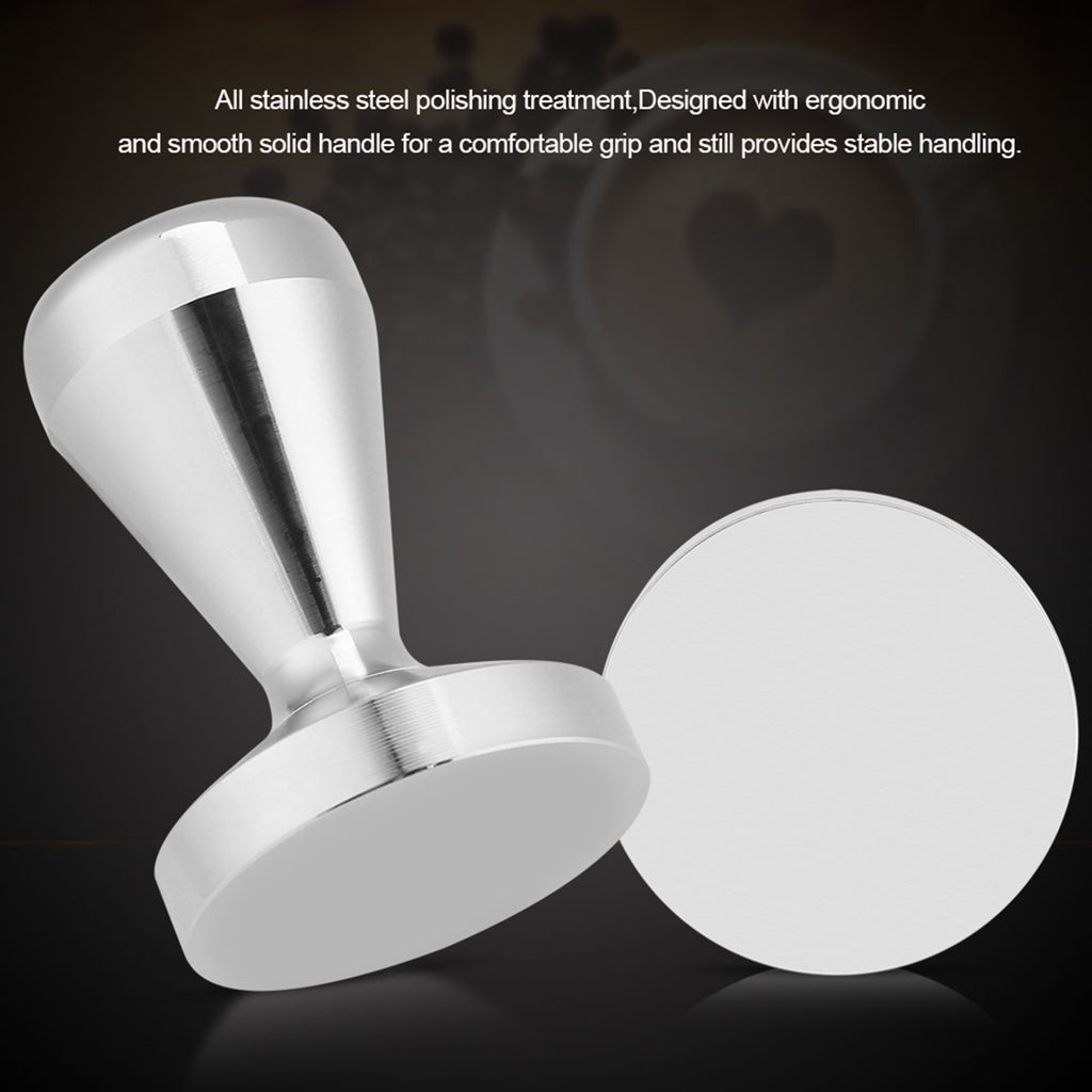 57.5mm/49mm Stainless Steel Coffee Tamper Flat Base Espresso Beans Press Tool 57.5mm