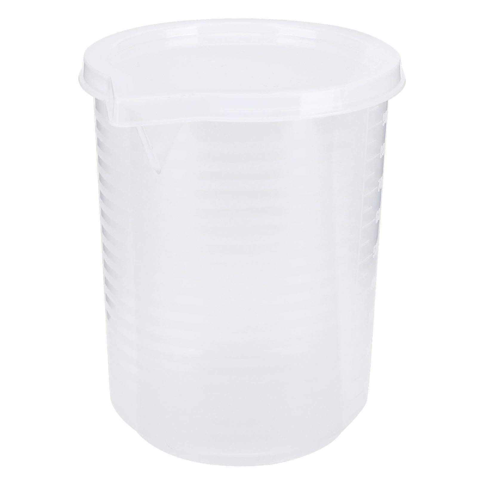 500ml/1000ml Clear Plastic Measuring Cups with Lid Kitchen Cooking Baking Accessaries 1000ml