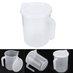 500ml/1000ml Clear Plastic Measuring Cups with Lid Kitchen Cooking Baking Accessaries 1000ml