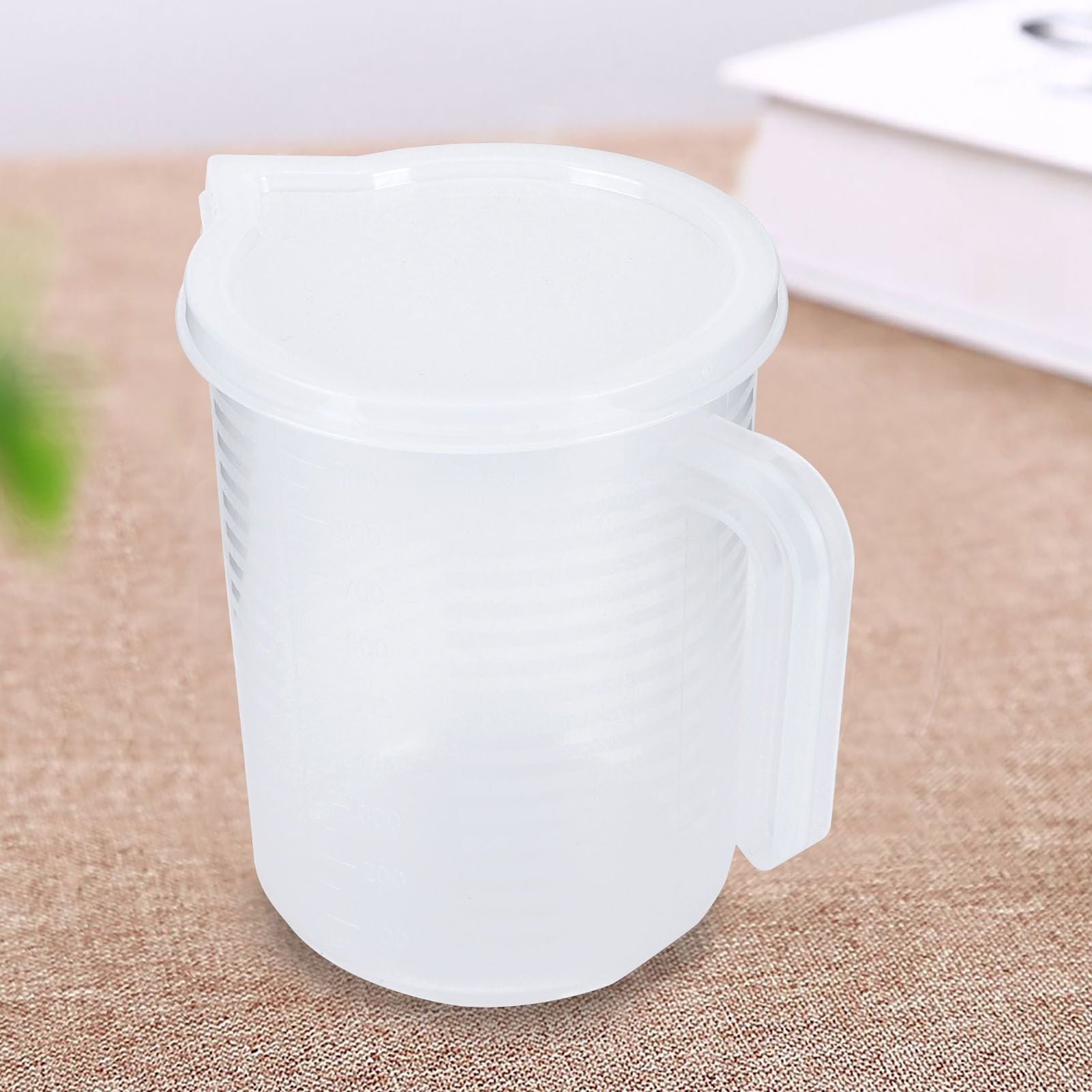 500ml/1000ml Clear Plastic Measuring Cups with Lid Kitchen Cooking Baking Accessaries 1000ml
