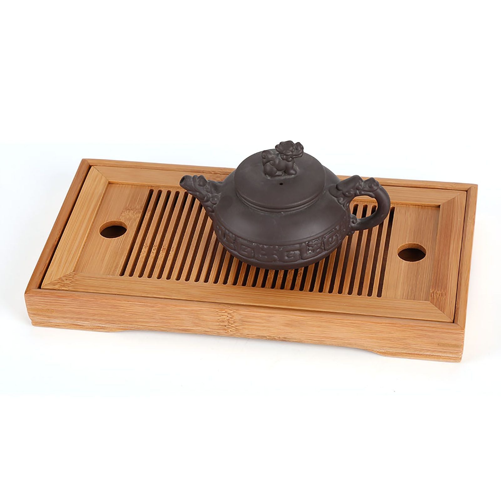 Bamboo Tea Tray Chinese Gongfu Tea Mini Serving Table for Teahouse Home Office