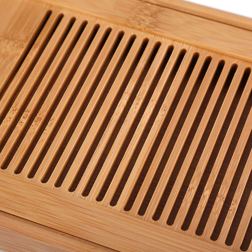 Bamboo Tea Tray Chinese Gongfu Tea Mini Serving Table for Teahouse Home Office