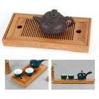 Bamboo Tea Tray Chinese Gongfu Tea Mini Serving Table for Teahouse Home Office