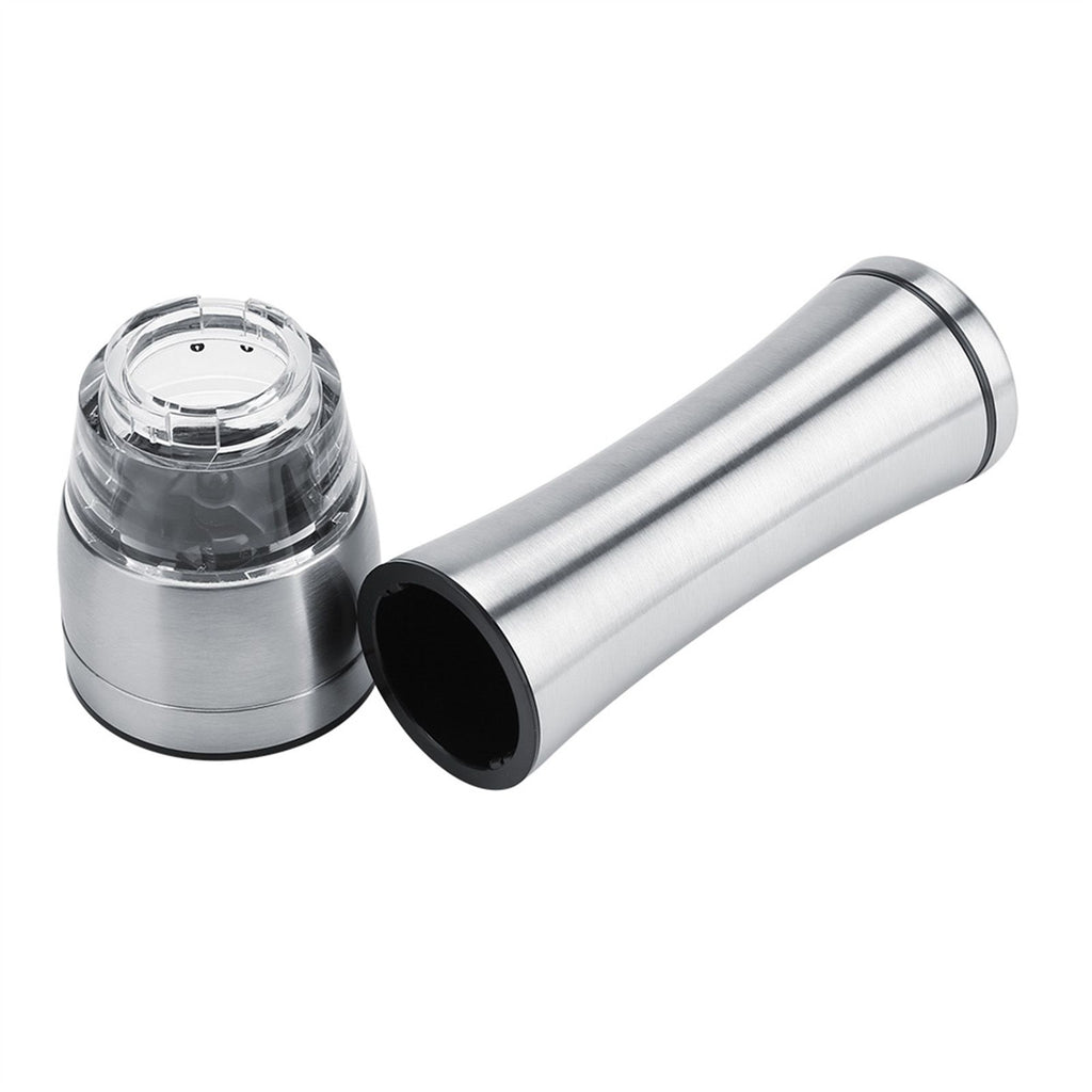 Stainless Steel & Acrylic Manual Salt & Pepper Mill Grinder Kitchen Cooking Tool