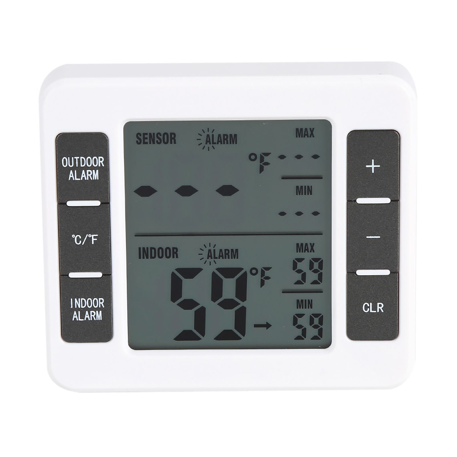 Wireless Digital Freezer Thermometer Indoor/Outdoor Temperature Sensor with Audible Alarm