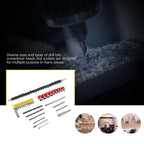 32pcs Stainless Steel Drill Bits Screwdriver Heads Sockets Set with Flexible Extension Shaft