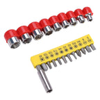 32pcs Stainless Steel Drill Bits Screwdriver Heads Sockets Set with Flexible Extension Shaft