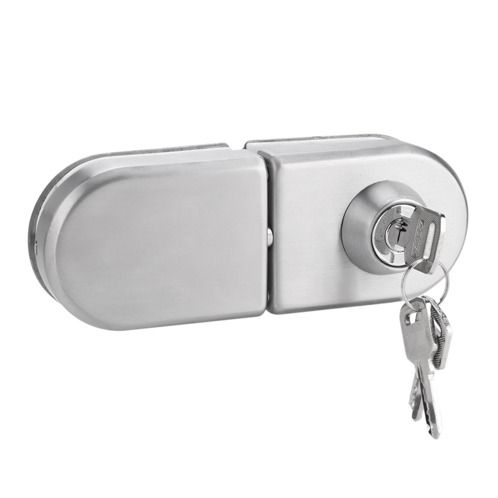 10~12mm Stainless Steel Glass Door Lock with Keys Open/Close Home Hotel Bathroom Use
