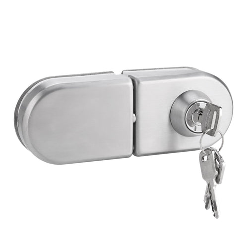 10~12mm Stainless Steel Glass Door Lock with Keys Open/Close Home Hotel Bathroom Use
