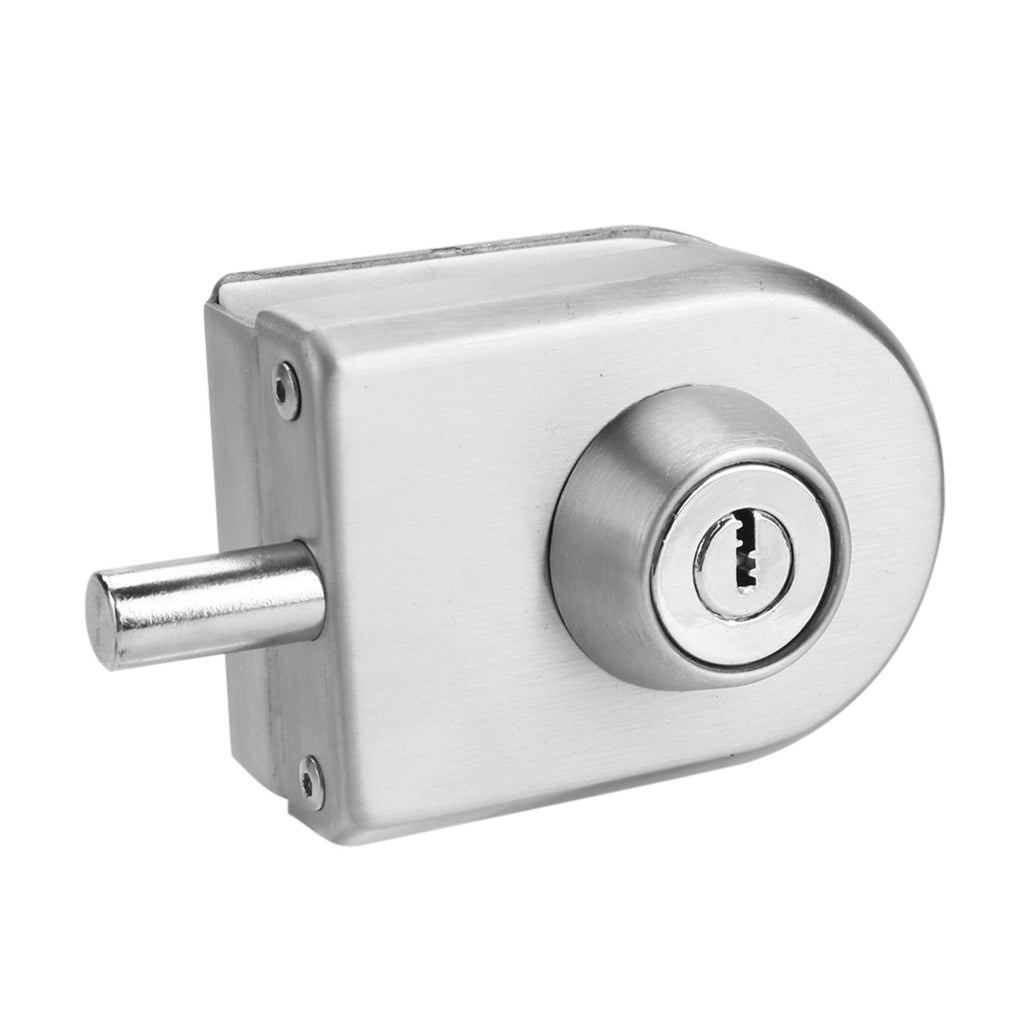 10~12mm Stainless Steel Glass Door Lock with Keys Open/Close Home Hotel Bathroom Use
