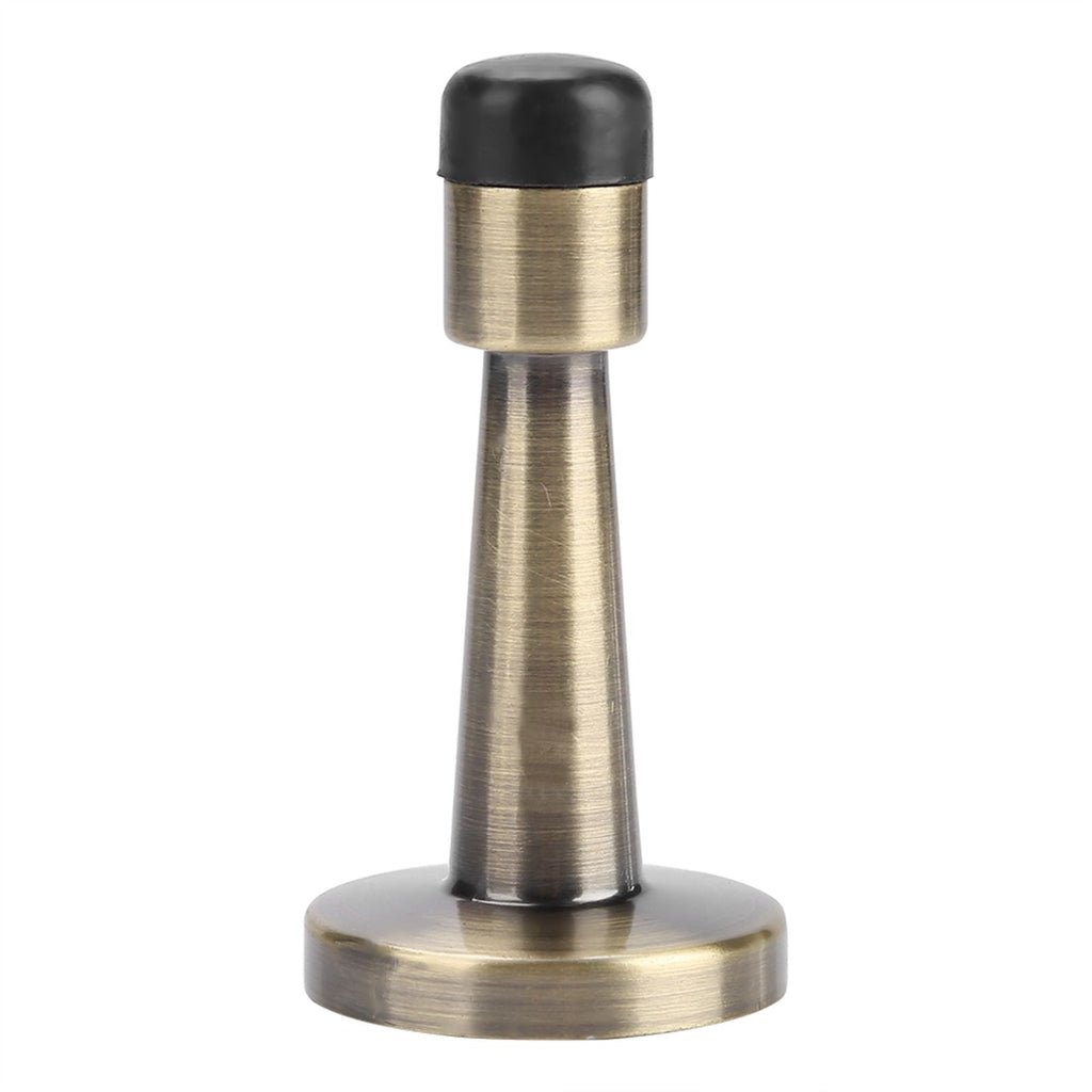 Zinc Alloy Rubber Anti Collision Door Stopper Holder Home Hotel Office Accessory (Bronze)