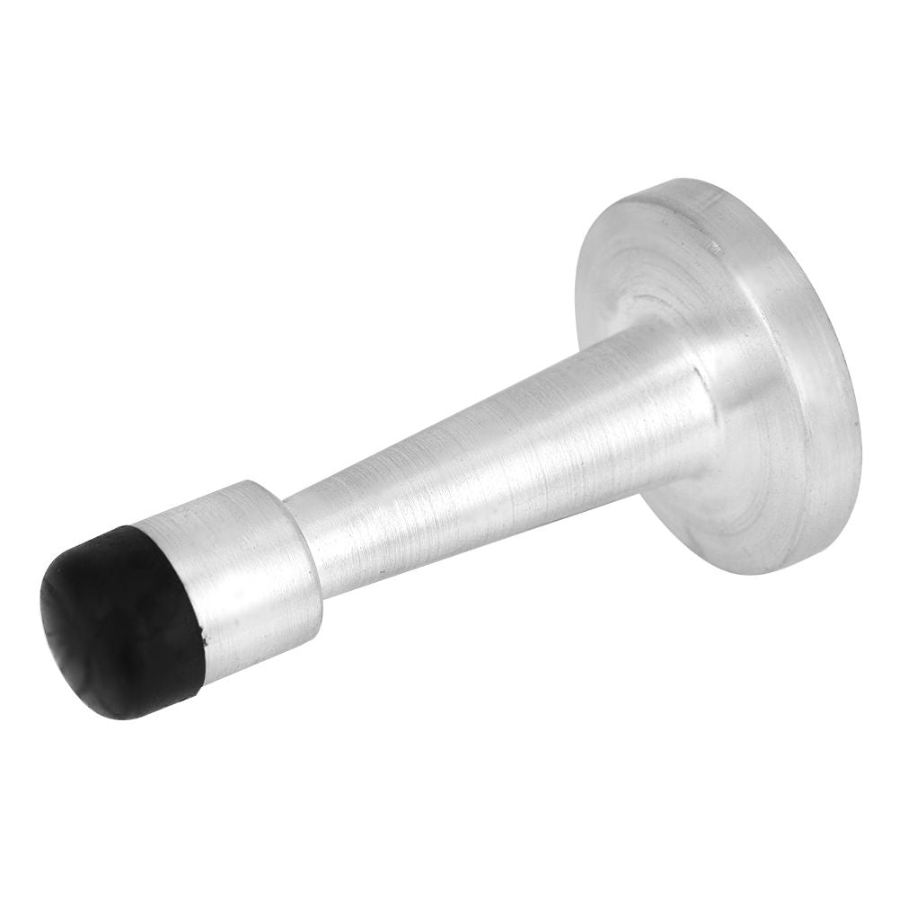 Zinc Alloy Rubber Anti Collision Door Stopper Holder Home Hotel Office Accessory (Brushed)