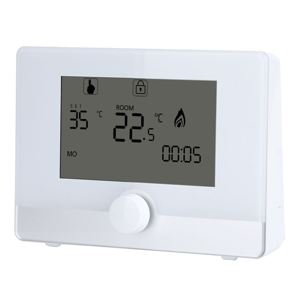 Programmable Thermostat Temperature Controller for Wall hung Boiler Heating System Black