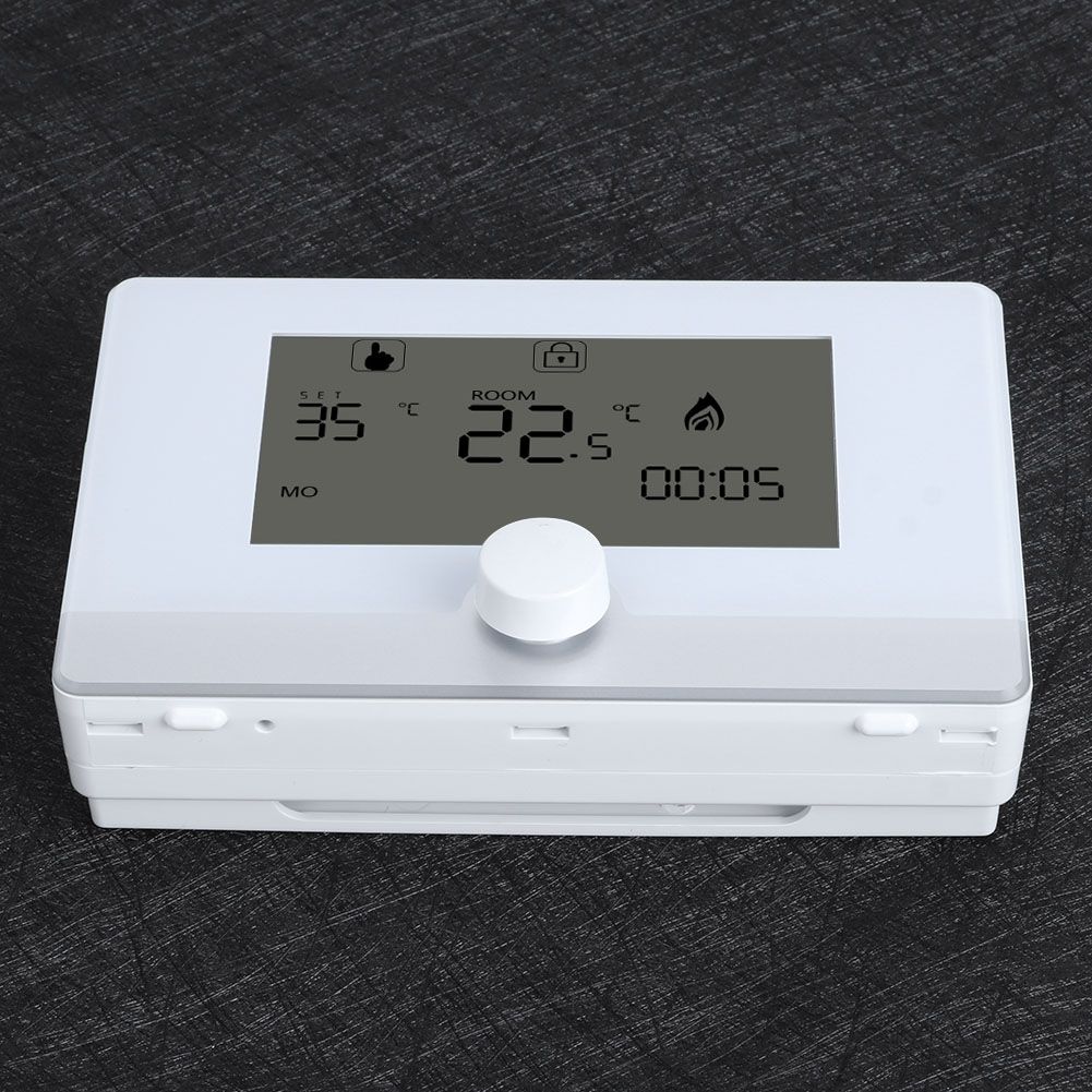 Programmable Thermostat Temperature Controller for Wall hung Boiler Heating System Black