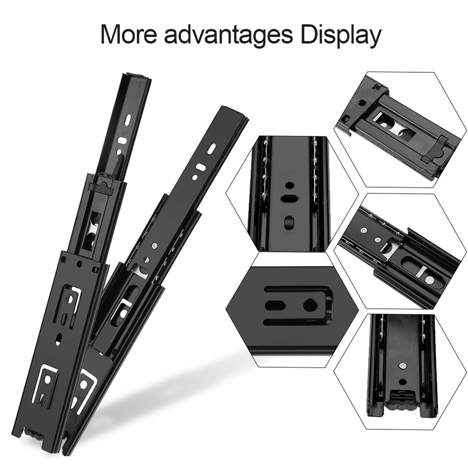 2pcs Mini Short Drawer Slides Furniture Guide Rail Full Extension Kitchen Cupboard Hardware 6in